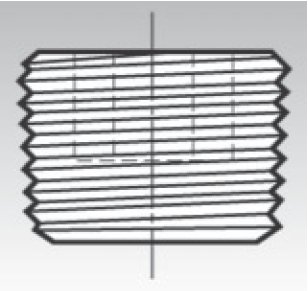 BOUCHON CONIQUE 6 PANS CREUX 1/8