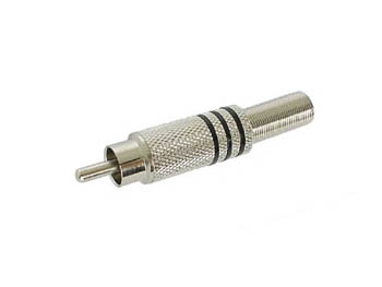 FICHE RCA MALE - NICKEL - NOIR