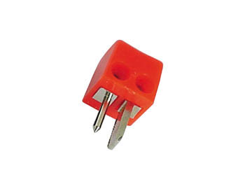  FICHE 2P POUR CONNECTION AUDIO D'AUTO-RADIO - ROUGE