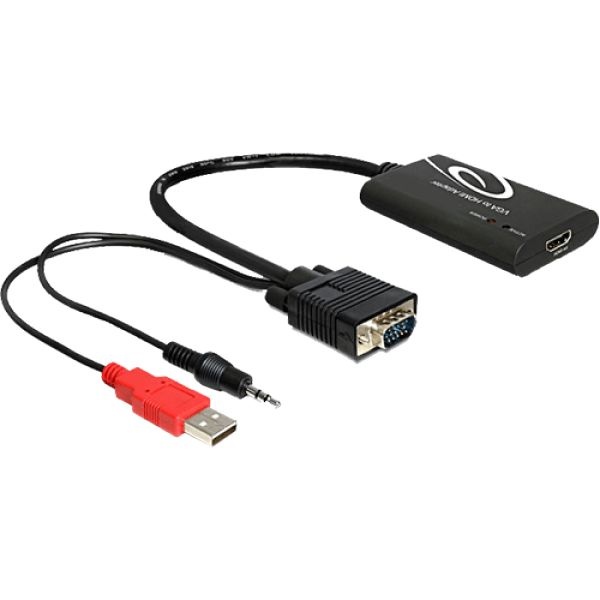  Convertisseur VGA vers HDMI avec audio  alim par USB
