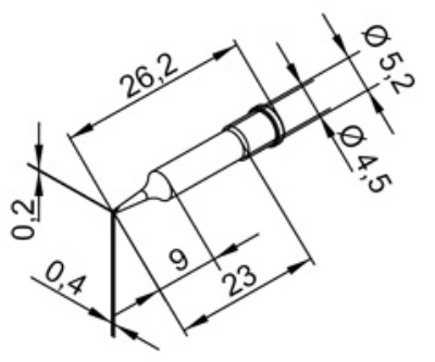 Panne ERSADUR conique 0,4mm