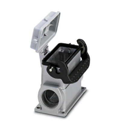  Embase en saillie, étrier longitudinal, hauteur 52 mm, presse-étoupe, 1x Pg16, couvercle de protection