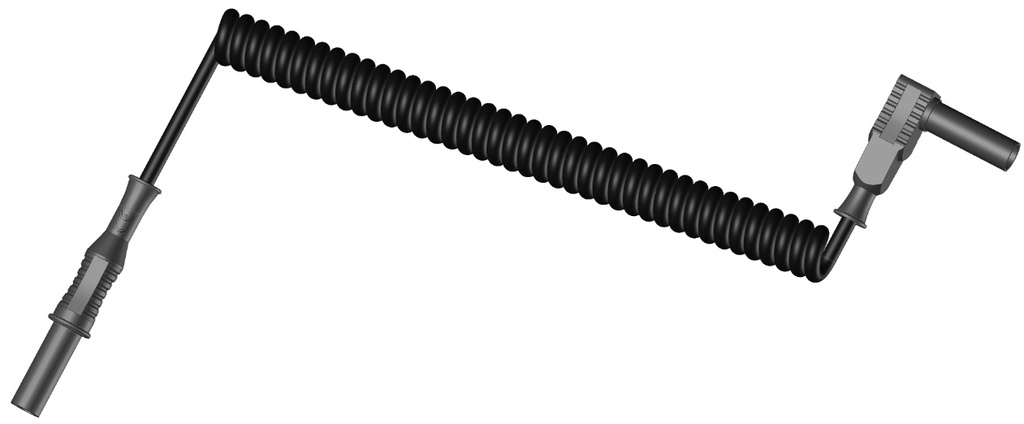  CORDON SPIRAL 4MM NOIR 1M20 1 COTE COUDE