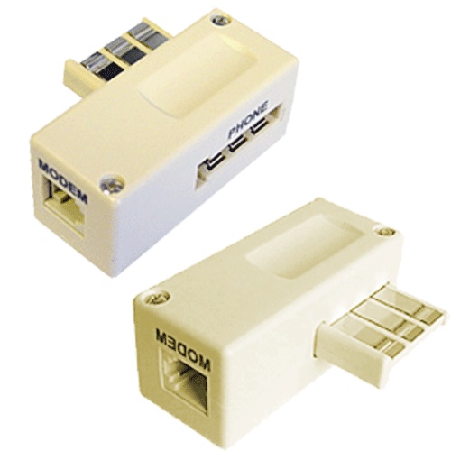 Prise Gigogne filtre ADSL 2/2+ blanche