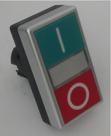  Bouton Poussoir marche vert, arrêt rouge 