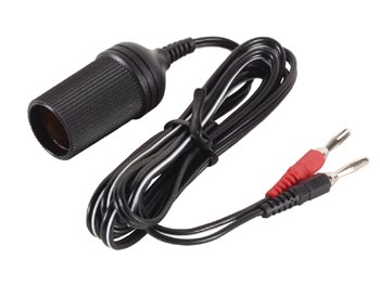  CABLE D'ALIMENTATION AVEC FICHE ALLUME-CIGARES ET 2 FICHES BANANES