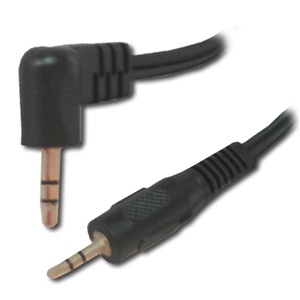 Jack 3,5mm stéréo mâle / Jack 3,5mm stéréo mâle 5.00 M 1 coudé***Blister*** 