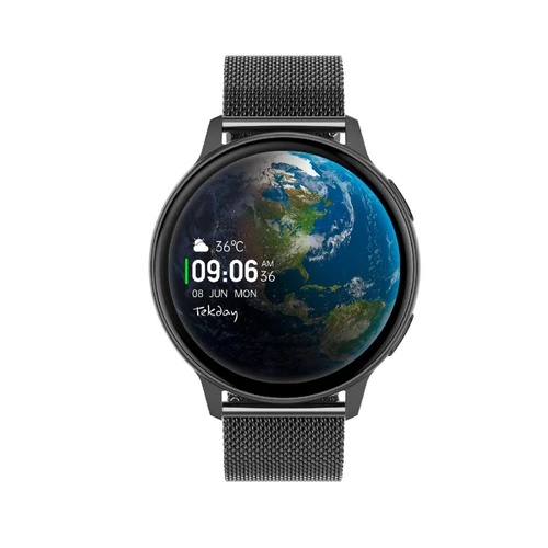 Montre TEKDAY connectée classic milanais bracelet noir cadran noir