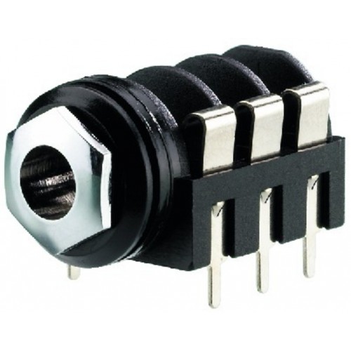 JACK 6,35 F ST CHASSIS + 3 COUPURES