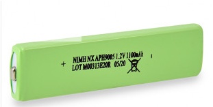 Accus Nimh industriels HF-1AU prismatique 1.2V 1.1Ah FT