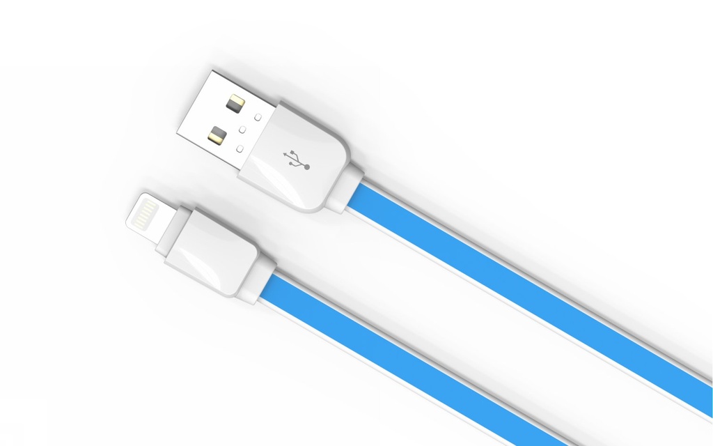 CABLE USBA APPLE EXTRA SOUPLE PLAT 2.1A 1M