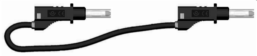 cordon sécu d4 rep.AR PVC 0.75mm² Lg 25cm noir