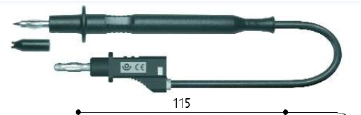 c. PT d2 + fiche rep. AR d4 PVC 1.00mm² Lg 100 cm noir