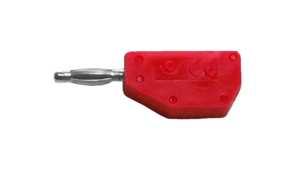 fiche mâle d.2 à reprise AR rouge