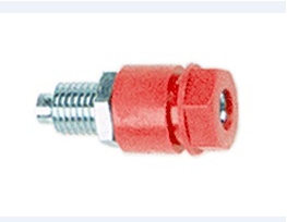 douille isolée d.4 v.compt. rouge