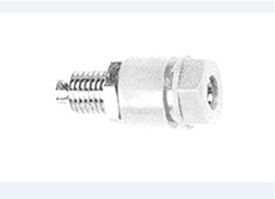 douille isolée d.4 v.compt. blanche