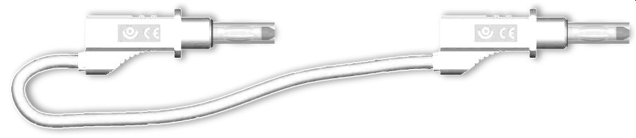 cordon sécu. d4 rep.AR PVC 0.75mm² Lg 100cm blanc