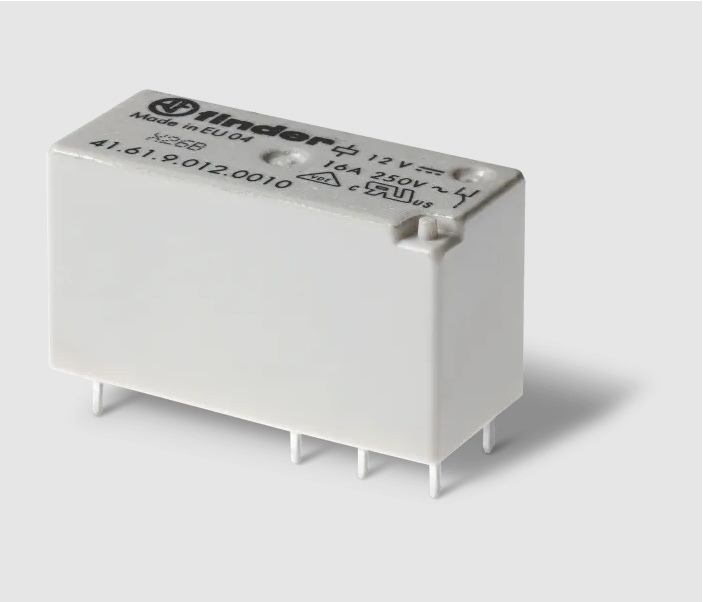 Relais circuit imprimé bas profil 1RT 16A 24V DC, matériau des contacts AgNi, Pas de 3,5mm