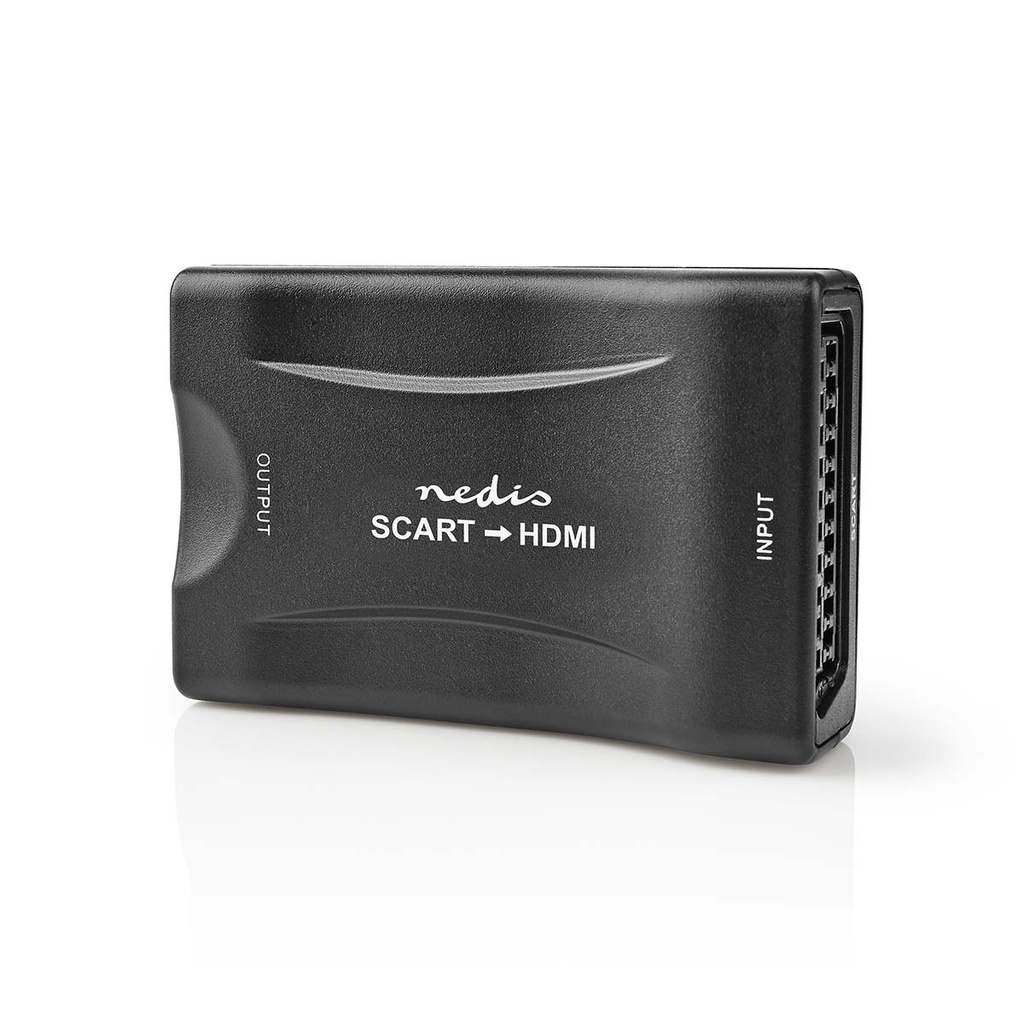 Convertisseur HDMI | SCART Femelle | HDMI sortie | Une voie | 1080p | 1.2 Gbps | ABS | Noir
