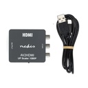 VCON3456AT Convertisseur HDMI | 3x RCA Female | HDMI sortie | Une voie | 1080p | 1.65 Gbps | ABS | Anthracite