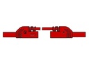 ***OBS***CORDON DE MESURE ISOLE 4mm 100cm AVEC REPRISE - ROUGE (MLB-SH/WS 100/1)