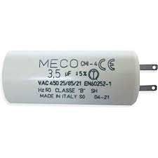 CONDENSATEUR MOTEUR VOLET FOND PLAT   3,5µF - 450V -  Ø25x56mm COSSE 2.8