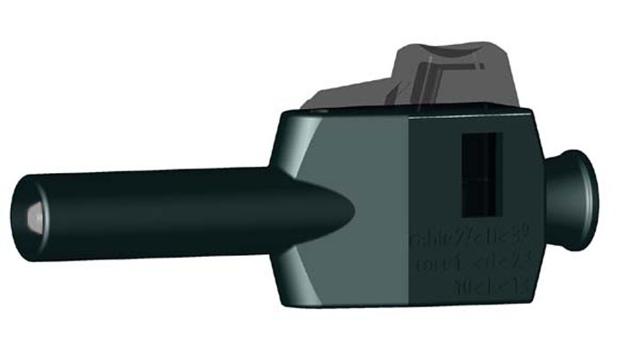 fiche mâle de sécurité à raccord rapide rouge