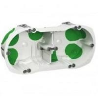 Multifix Air - Boîte d'encastrement étanche à l'air - 2 postes - Ø 67mm prof. 40mm entraxe 71mm - Tenue au feu 850°C - HxLxP (mm