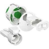 Multifix Air - Boîte d'applique étanche à l'air - 1 poste - Ø 67mm prof. 40mm - avec couvercle affleurant + douille E27 + fiche 