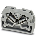 Mini bloc de jonction à ressort à sortie latérale- avec bride - 2,5mm² - gris