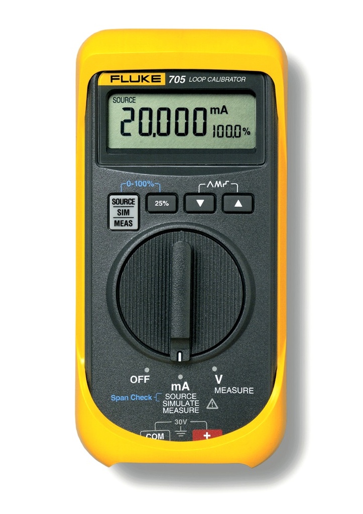 Calibrateur générateur de boucle : source, mesure, simulation 4-20 mA et mesure tension 28V max