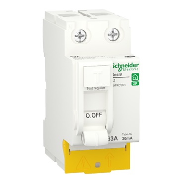 Resi9 - interrupteur différentiel peignable - type AC - 63A à 30°C selon EN/CEI 61008 - 1P + N - 30mA selon EN/CEI 61008 - Diffé