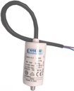 CONDENSATEUR PERMANENT 12.5µF 400/450V AVEC CABLE - Ø30x56mm