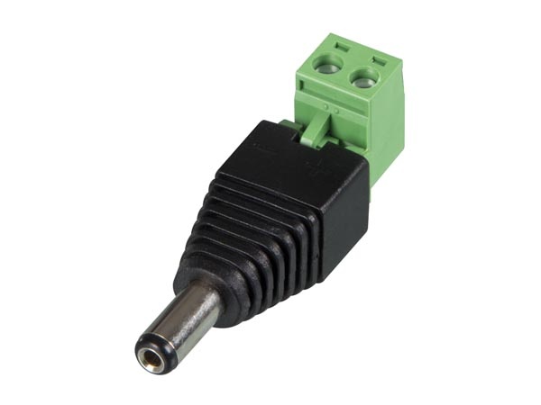 FICHE CC 5.5 x 2.1mm MÂLE VERS CONNEXION À VIS 