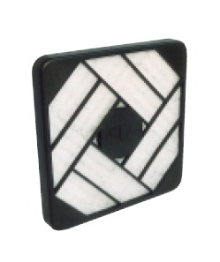 Filtre complet média filtrant NOIR 120x120mm