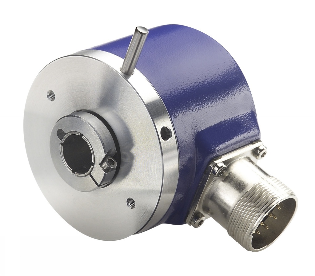 Codeur incrémental, Ø58 mm à axe creux non traversant, alésage Ø12 mm, IP54, pige 9,5 mm et bague de serrage, résolution 2048 im