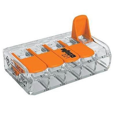 raccordement 5 conducteurs 0.2 à 4mm² à clipser 