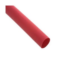 Gaine thermorétractable à paroi fine, barre de 1 m, rétreint 2:1, diam. 19/9,5 mm, rouge. Polyoléfine réticulée, RoHS 2, sans ha