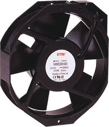 VENTILATEUR AXIAL. 172x150x38. 1 x 208/240v - 50/60hz. Roulements. Sortie cosses.  Trou de masse taraudé.
