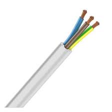 CABLE ALIM H05 VV-F BLANC 3x0.75mm2 (LE METRE)
