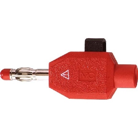 Fiche 4 mm á raccordement rapide rouge KLS4