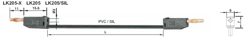 Cordon de liaison 2 mm 30 cm blanc LK205