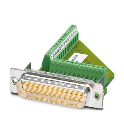 Elément de contact SUB-D, taille Shell 3, avec 25 contacts de signalisation, type de contact mâle, raccordement à vis, droit, po