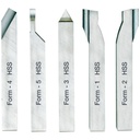 Outils de tournage en acier HSS, jeu de 5 pièces (10 x 10 x 80 mm)