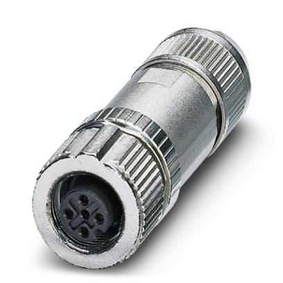 Connecteur-bus, CANopen<sup>®</sup>, DeviceNet, 5-pôles, blindé, Connecteur femelle droit M12, détrompage A, Raccordement Push-