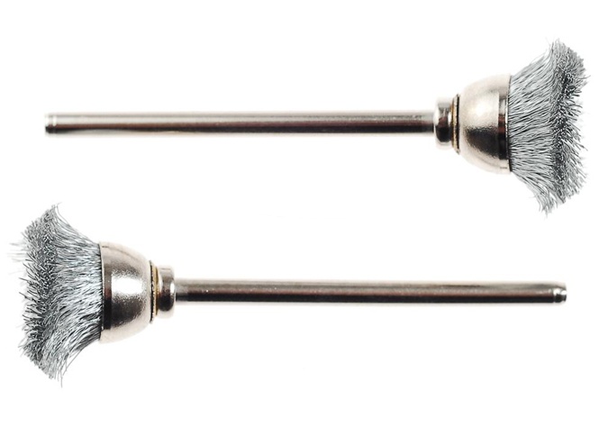 Brosses en acier inoxydable - pinceau rond, 2 pièces