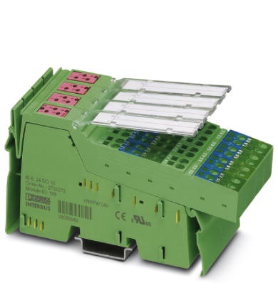 Module 16 sorties TOR 24Vcc 500mA, avec connecteurs et étiquettes, IN LINE