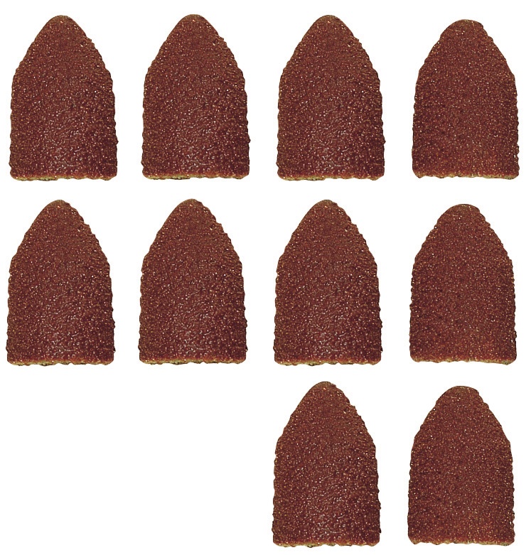 Papier émeri forme capuchon Ø 9 mm - grain 80 et 150, chaque 5 pièces