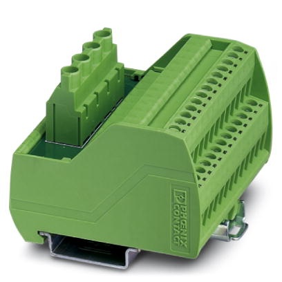 Module VARIOFACE, avec deux barres collectrices de potentiel (P1, P2) pour la distribution du potentiel, se monte sur profilé NS