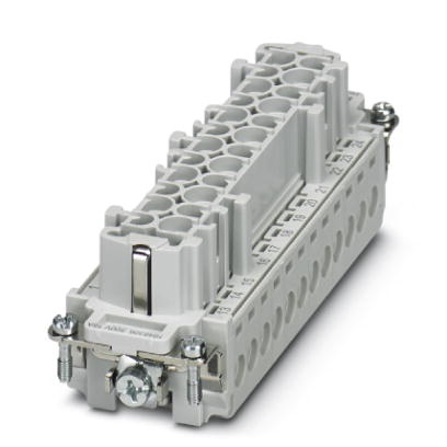 Boîtier pour connecteur femelle HEAVYCONNEC, série B24, 24 pôles, raccordement vissé ...